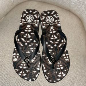 Tory Burch Signature Logo Rubber Sandals